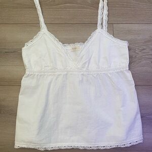 Like New White John Galt Babydoll Top